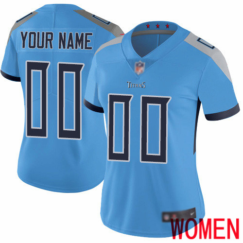 Limited Light Blue Women Alternate Jersey NFL Customized Football Tennessee Titans Vapor Untouchable->customized nfl jersey->Custom Jersey